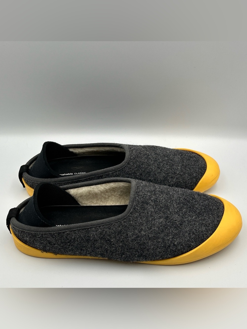MAHABIS Classic Slippers US Size 8.5/9 Slip On Loafer Indoor Outdoor Gray Felt - Picture 3 of 13